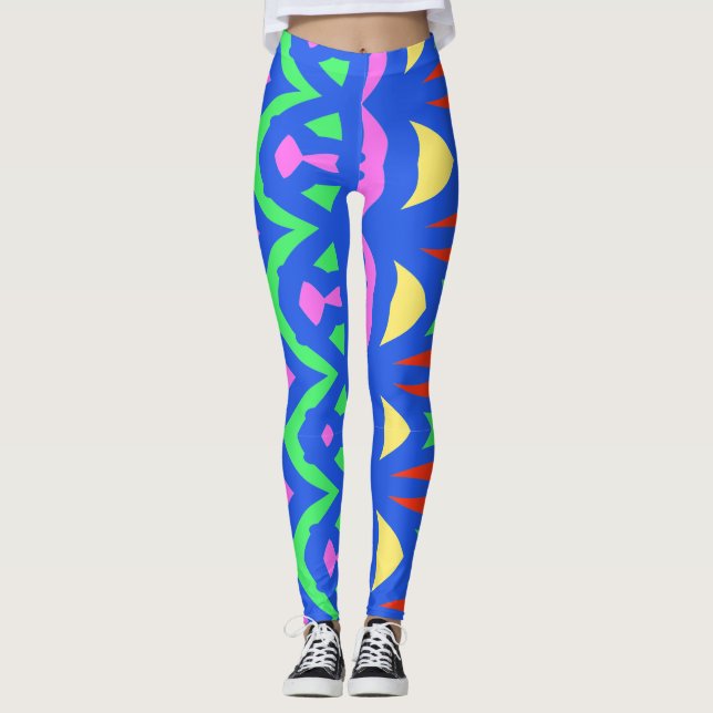 Legging Abstrato de multicor moderna "Ratti_Creative_Arts" (Frente)