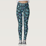Legging Abstrato de padrão Paisley Formas de Marinho Azul<br><div class="desc">Abstrato de padrão Paisley Formas de Marinho Azul</div>