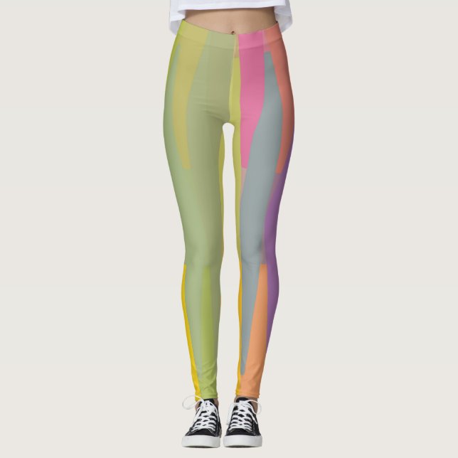 Legging Abstrato de Pastel (Frente)