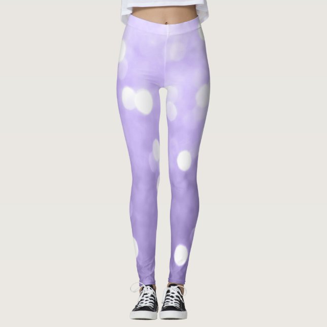 Legging Abstrato de pincelado roxo ultra violeta (Frente)