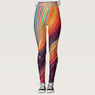 Legging Abstrato de redemoinho