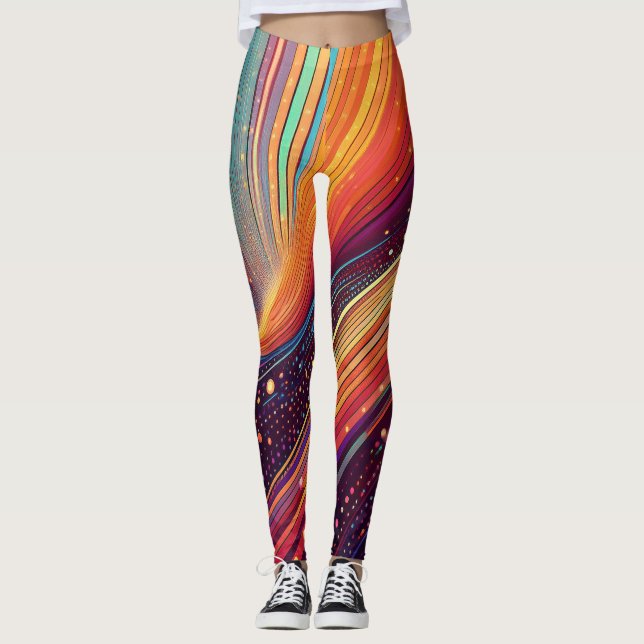 Legging Abstrato de redemoinho (Frente)