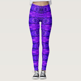 Legging Abstrato de roxo e beringela, com padrão