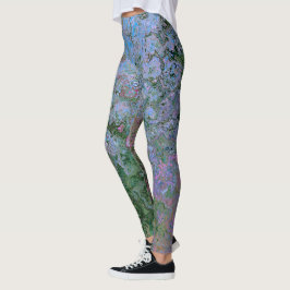 Legging Abstrato de Tinta de Álcool Inspirada na Costa
