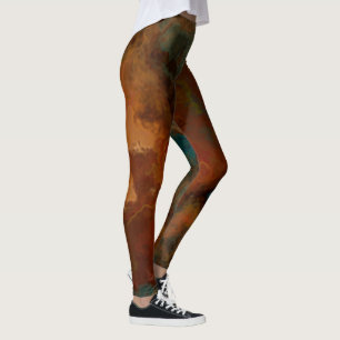 Legging Abstrato de Turiquesa e Mármaco