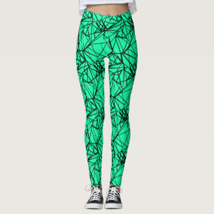 Legging Abstrato de turquesa preto