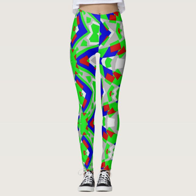 Legging Abstrato de vibração multicor "Ratti_Creative_Arts (Frente)