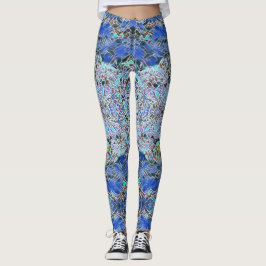 Legging Abstrato de vidro de lavanda de blues