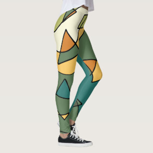 Legging Abstrato de vintage com mão design