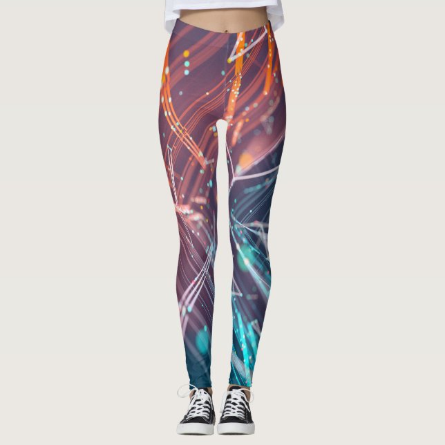 Legging Abstrato Digital Electronic Modern Art (Frente)