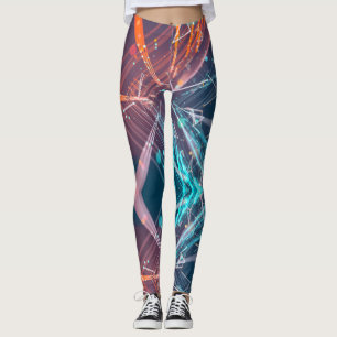 Legging Abstrato Digital Electronic Modern Art
