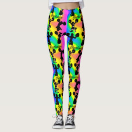 LEGGING ABSTRATO E CHEERLEADERES COLORIDOS