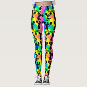LEGGING ABSTRATO E CHEERLEADERES COLORIDOS