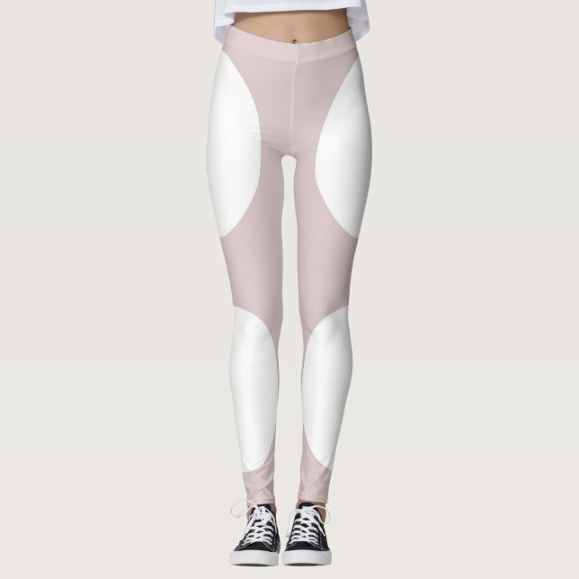 Legging Abstrato Elegante em Círculo Moderno com Modelo (Frente)