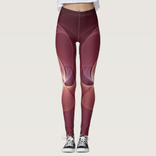 Legging Abstrato Elegante Moderno Vinho Vermelho Arte Frac