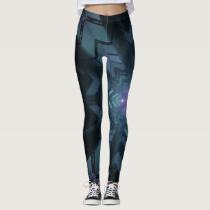 Legging Abstrato Eletrônicos digitais Gráficos
