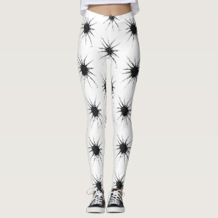 Legging Abstrato em fita e formas alfabéticas 3