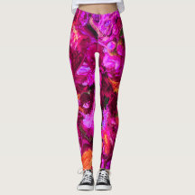 Abstrato em Púrpuras, Laranjas e Verdes