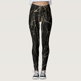 Legging Abstrato escovado com pernas picadas por Joya Eve