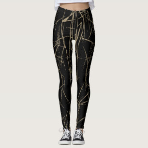 Legging Abstrato escovado com pernas picadas por Joya Eve