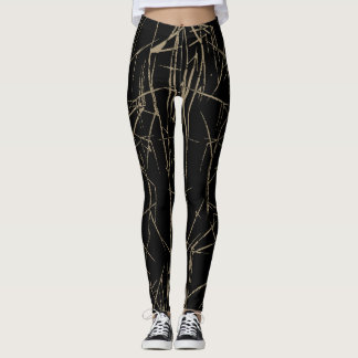 Legging Abstrato escovado com pernas picadas por Joya Eve