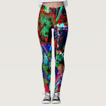 Legging abstrato explosivo, Mulheres abstratas cro