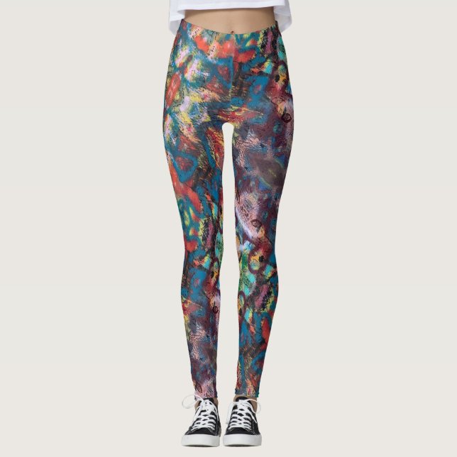 Legging Abstrato expressionista (Frente)