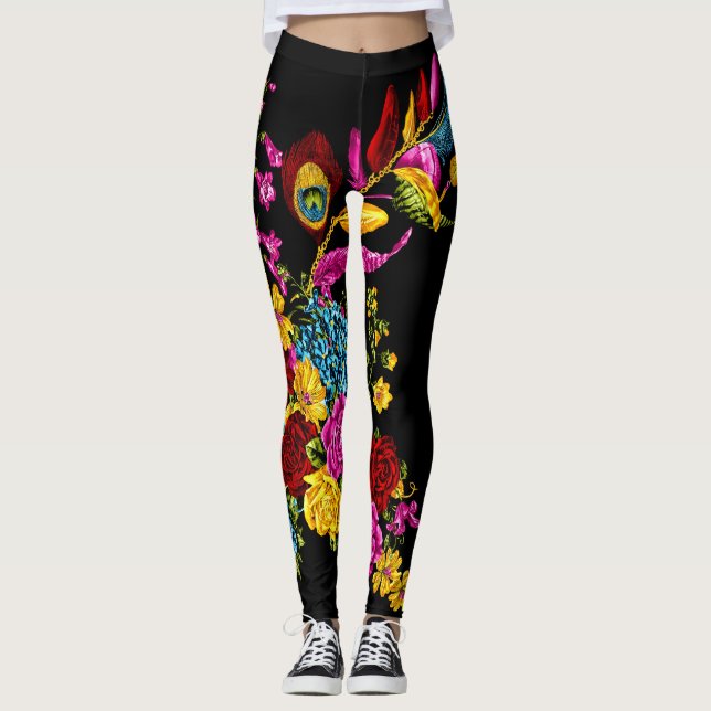 Legging abstrato floral (Frente)