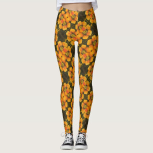 Legging Abstrato floral de pele divertida baseado em pétal
