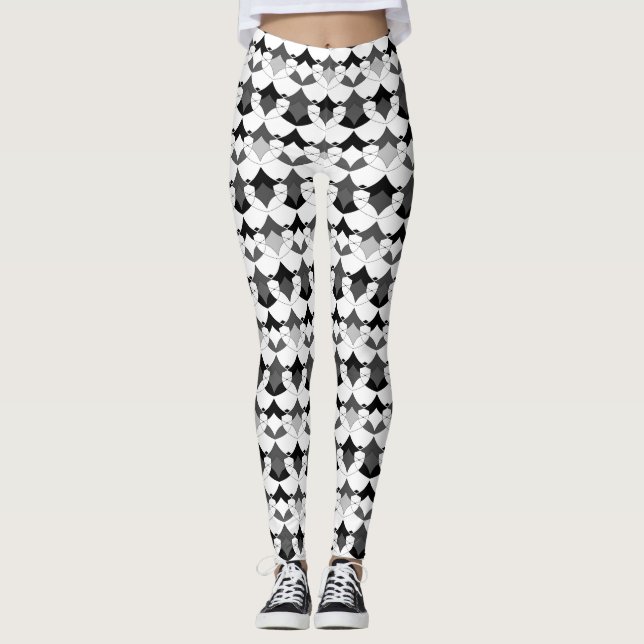 Legging Abstrato folk africano etno tradicional (Frente)