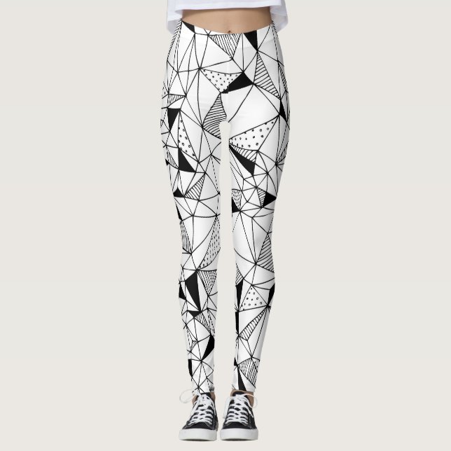 Legging Abstrato geométrica: Arte de Fundo Poligonal. (Frente)