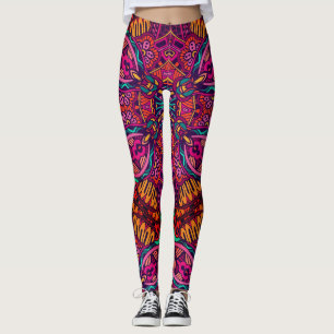 Legging Abstrato Geométrica Baleada de Diversão Brilhant