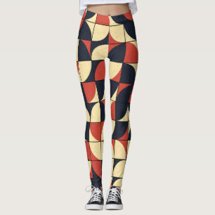 Legging Abstrato geométrico: arte computacional.