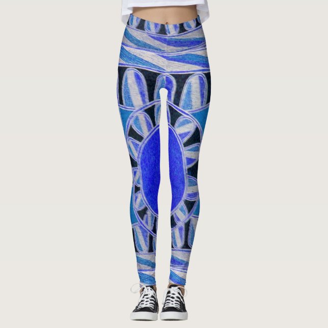 Legging ABSTRATO Geométrico de ENERGIA SOLAR SUN - Azul Br (Frente)