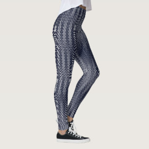 Legging Abstrato Geométrico em Preto e Branco, Trippy