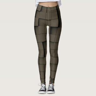 Legging Abstrato Geométrico Escuro