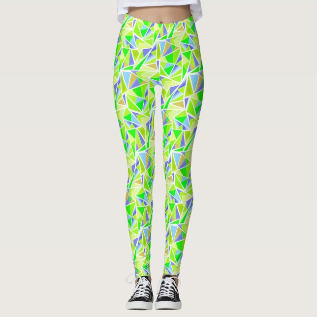 Legging Abstrato, geométrico, poligonal (Frente)