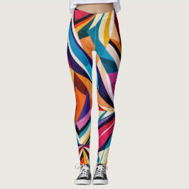 Legging Abstrato geométrico trabalho de arte 1223 - Leggin