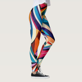 Legging Abstrato geométrico trabalho de arte 1223 - Leggin