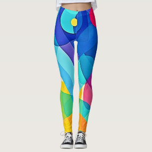 Legging Abstrato Geométrico Vibrante