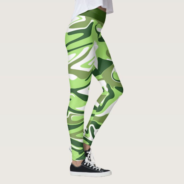 Legging Abstrato Green Camouflage Marble Rua. Dia de Patri (Direita)
