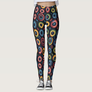Legging Abstrato Halloween Blue Spooky Monster Eyeball