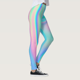 Legging Abstrato Holográfico Arco-íris