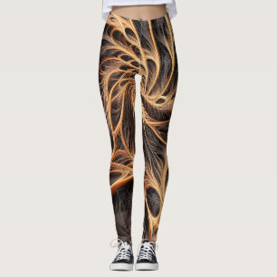 Legging Abstrato image - 3D Fractal, arte digital, braun