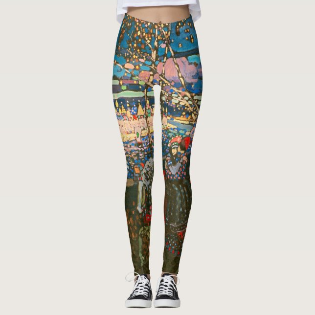 Legging Abstrato Kandinsky Casal Anel Colorido (Frente)