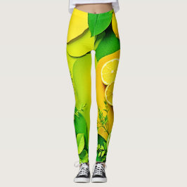 Legging Abstrato Lemon Limão Nature Art