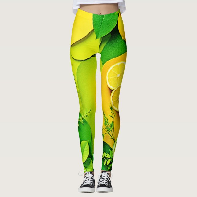 Legging Abstrato Lemon Limão Nature Art (Frente)