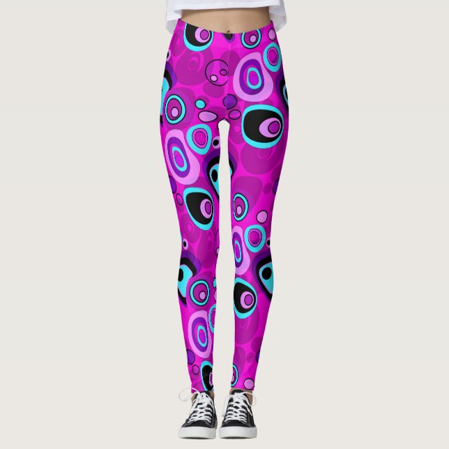 Legging Abstrato Magenta (Frente)