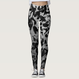 Legging Abstrato Magia - Preto Prateado
