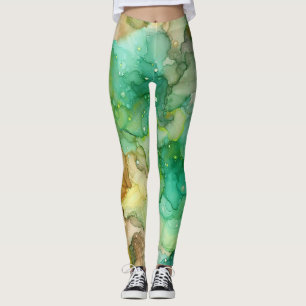 LEGGING ABSTRATO MARBLE VERDE